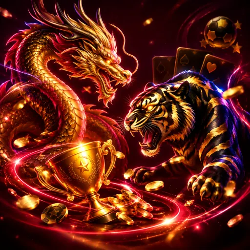 Mesa de Dragon Tiger ao vivo com uma carta virada para o dragão e outra para o tigre