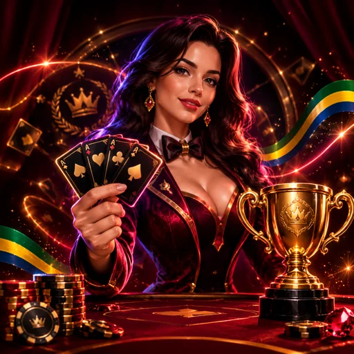 Game show de cassino ao vivo estilo TV com roda gigante e apresentador