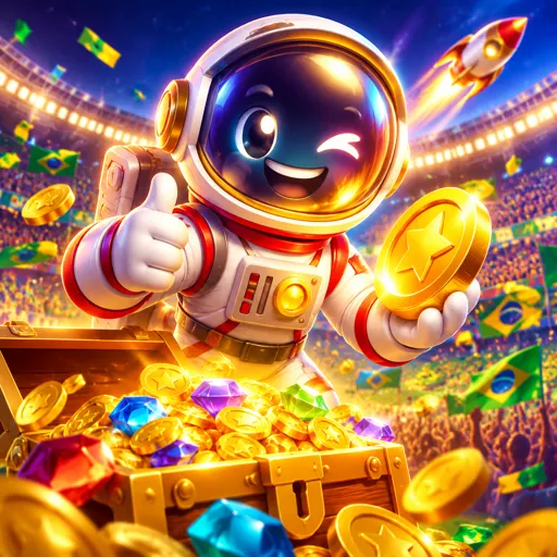 Astronauta do jogo Spaceman subindo com o multiplicador